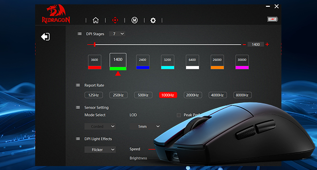 Redragon M916 ULT Wireless 8K Polling Rate Gaming Mouse, 49G Ultra-Light 30,000 Max DPI Gaming Mice