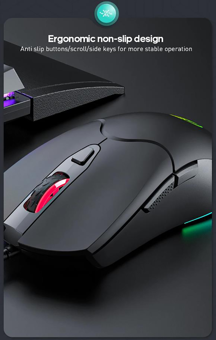 Gaming Mouse Wired, USB Gaming Mice Breathing RGB LED Plug Play
