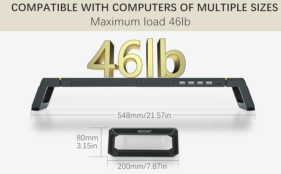 Monitor Stand for Desk RGB Gaming Lights with