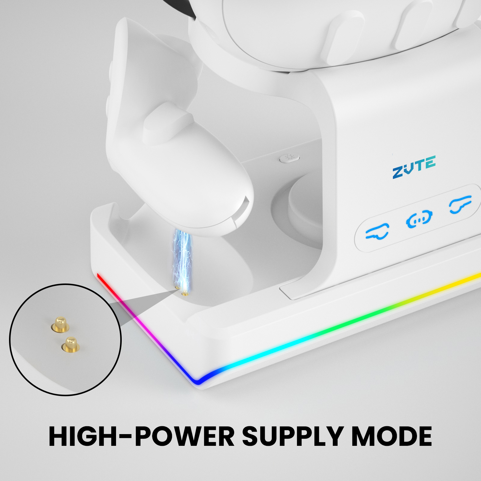 the charging dock use magnetic type-c wireless fast charging.