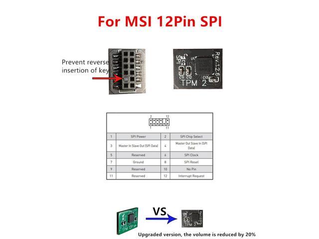 PCパーツ MS-4462 MSI TPM Module 2.0 12-pin Amazon.com: TPM2.0 Security Module 12Pin -SPI MSI（12-1