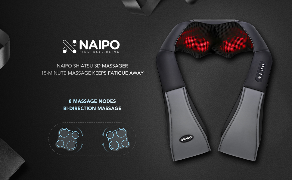 naipo shiatsu 3d rotating massager