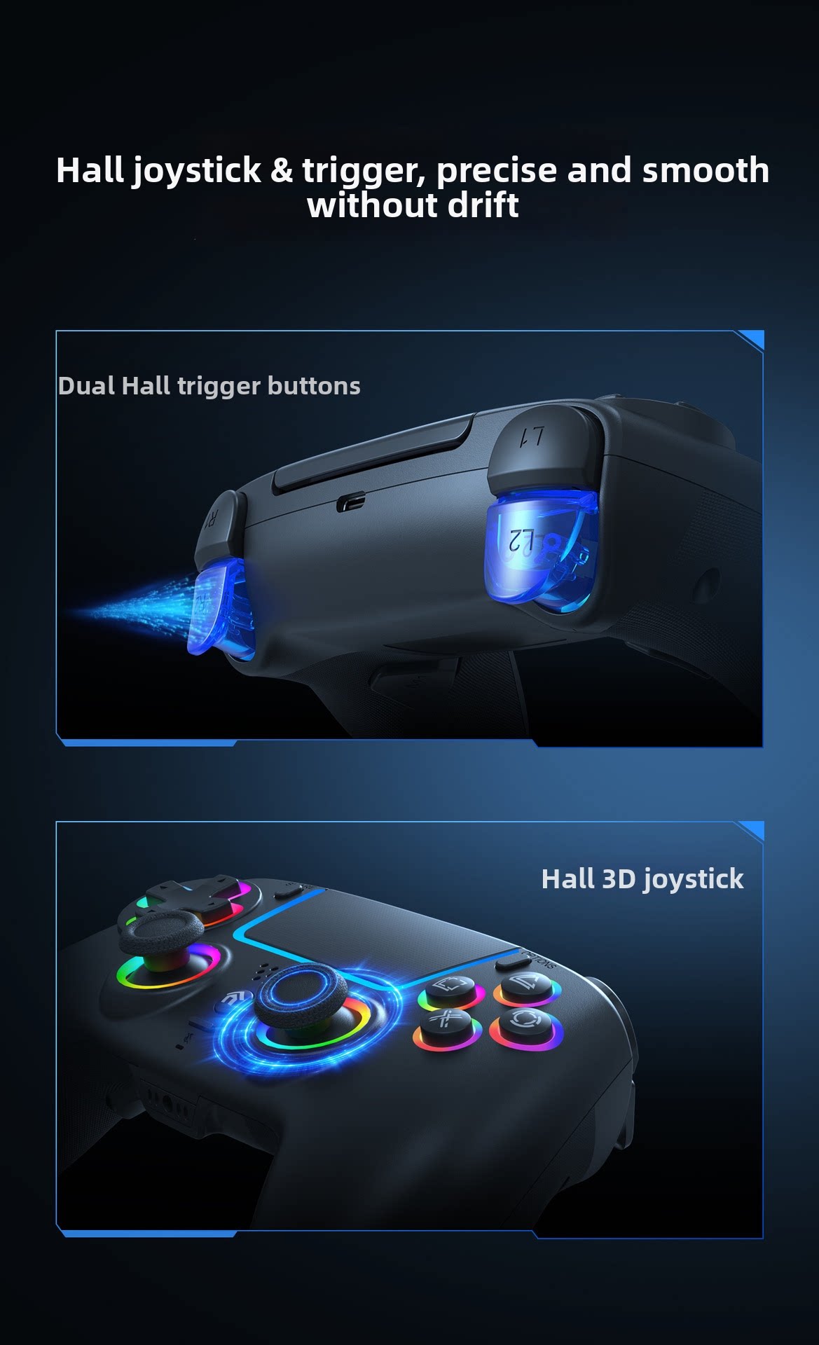 The Hall-effect joystick and trigger system