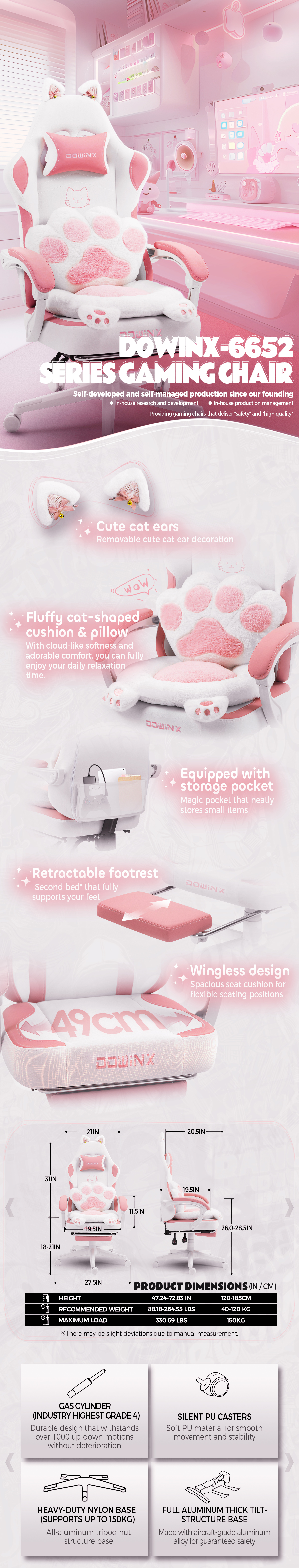 dowinx gaming chair cute