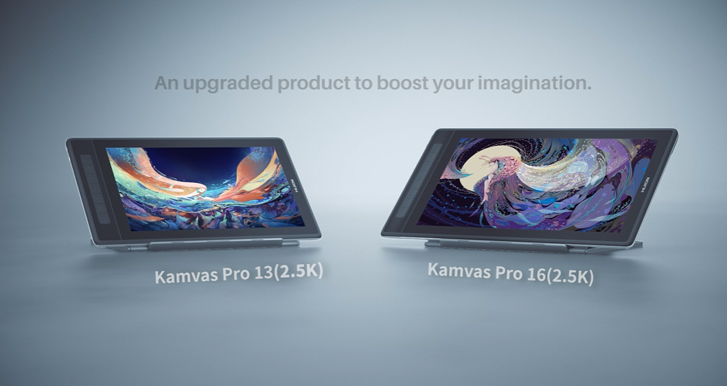 HUION KAMVAS PRO 16 2.5K QLED Drawing Tablet with 8 Programmable