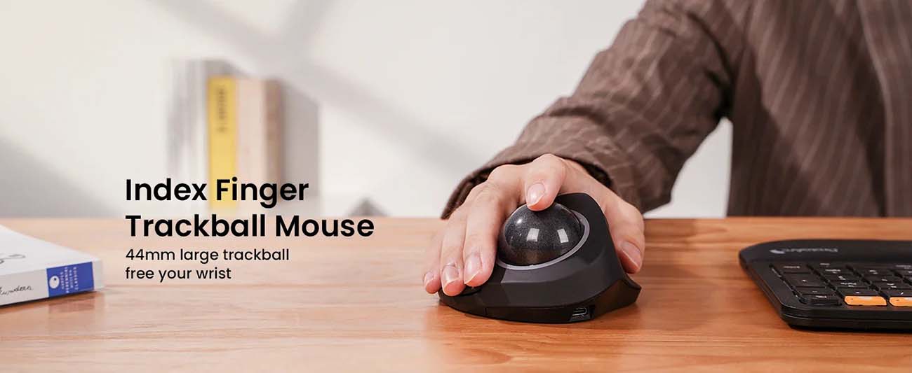 ProtoArc® EM03 NL Ergonomic Trackball Mouse