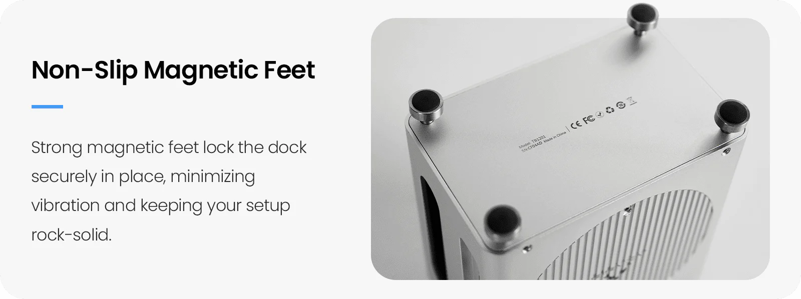Non-Slip Magnetic Feet