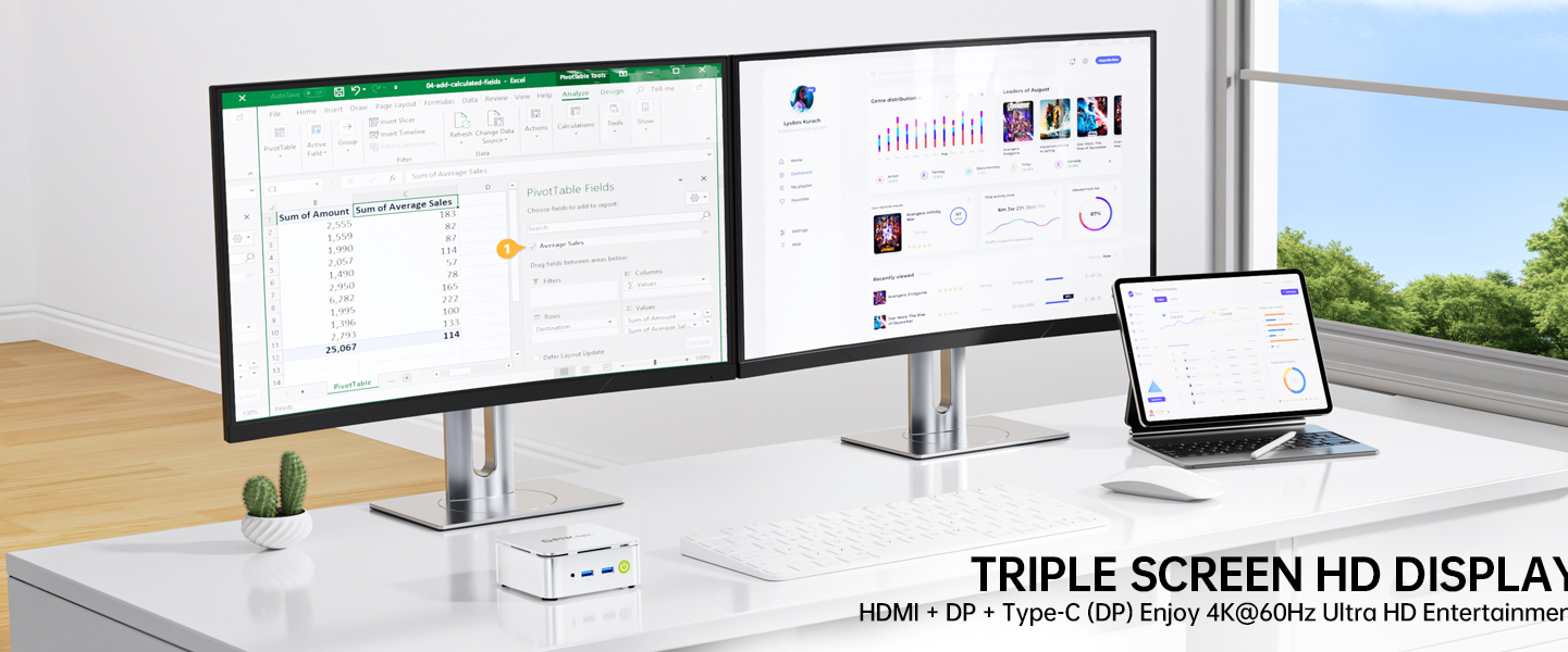 TRIPLE SCREEN DISPLAY