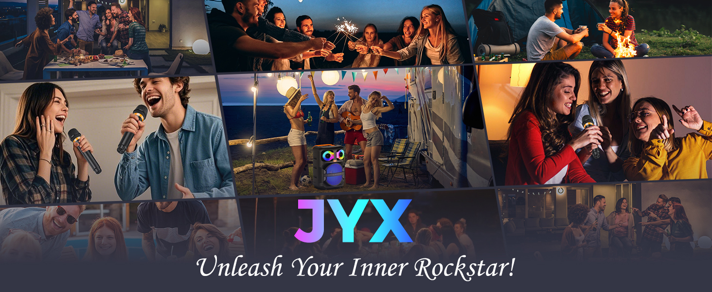 Two wireless anti-whistling karaoke microphones, support wireless connection up to 30 meters.