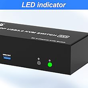 LED Indicator When switching to which PC, the LED will tell you whether PC1 or PC2 is active.