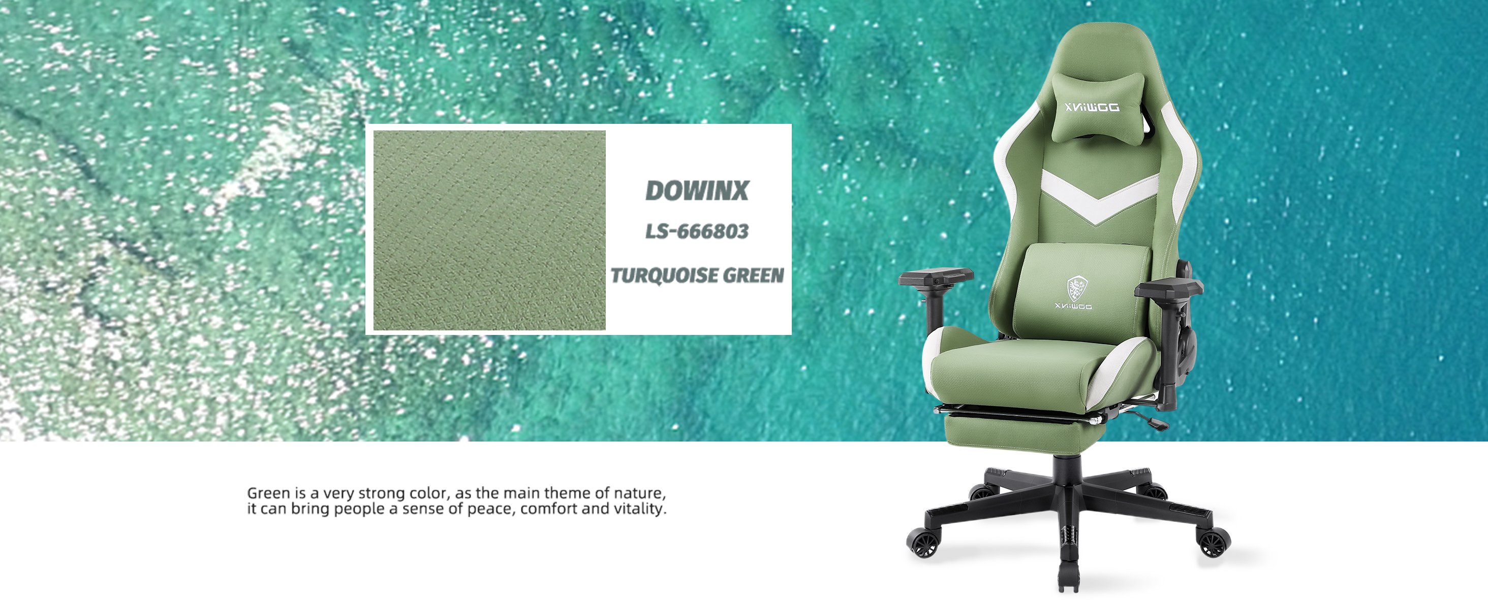 Dowinx Gaming Chair Breathable Fabric Office Chair with Pocket Spring  Cushion and 4D Armrest, High Back Ergonomic Computer Chair with Massage  Lumbar