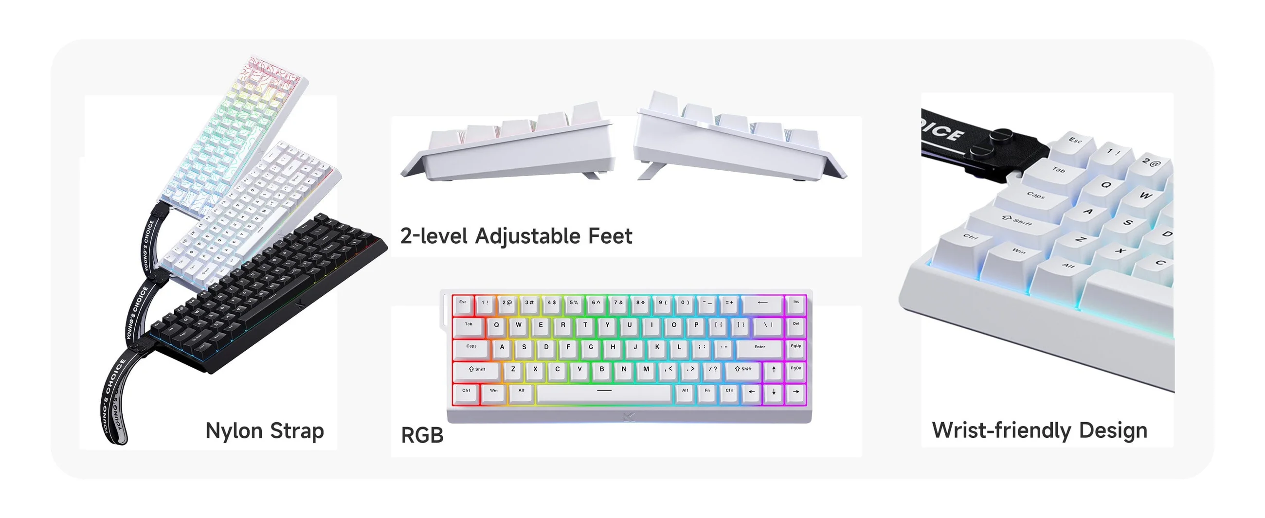 MCHOSE ACE 68 60% Mechanical Gaming Keyboard
