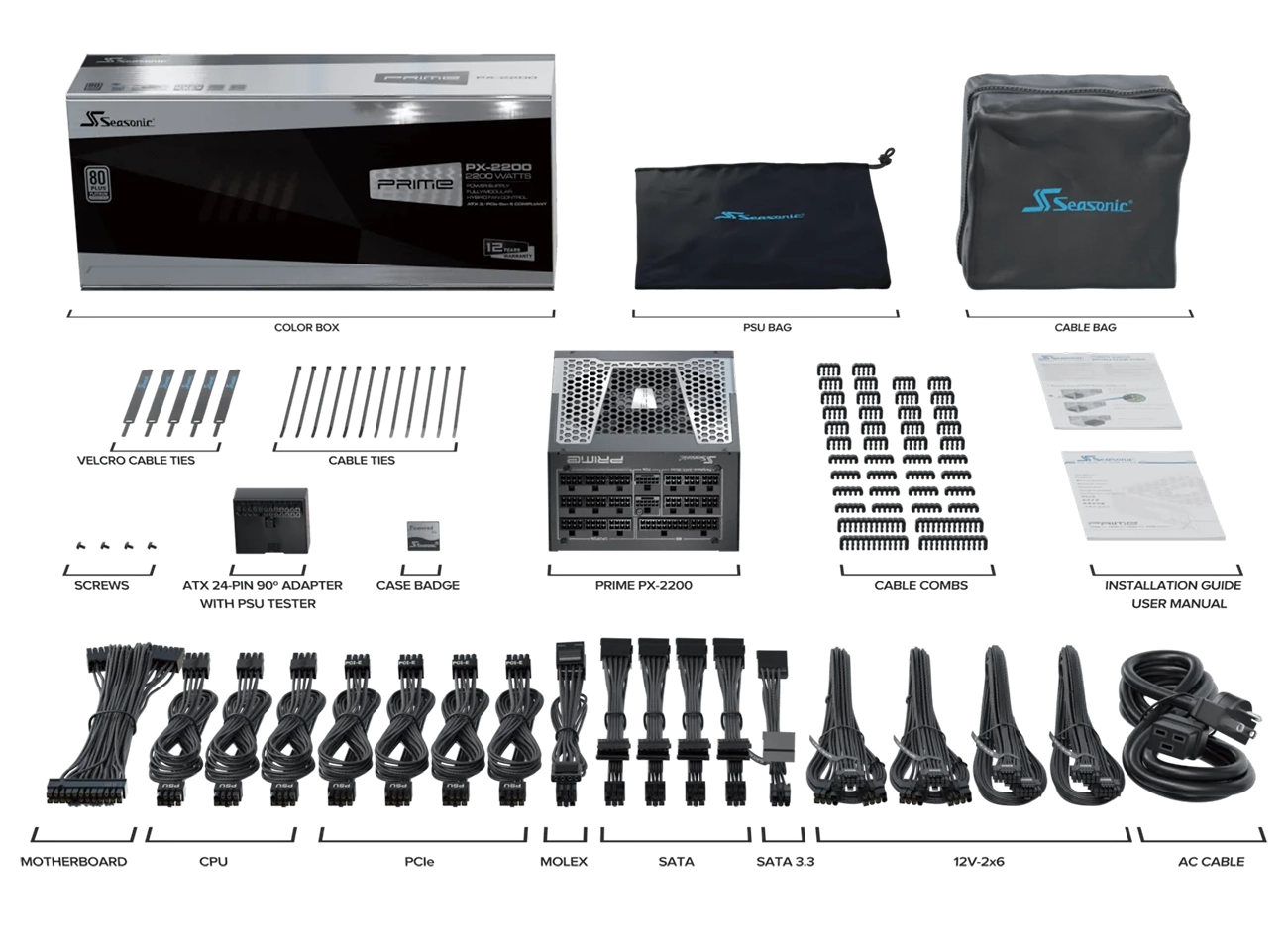 Seasonic PRIME PX-2200 2200W 80+ Platinum Full-Modular Power Supply