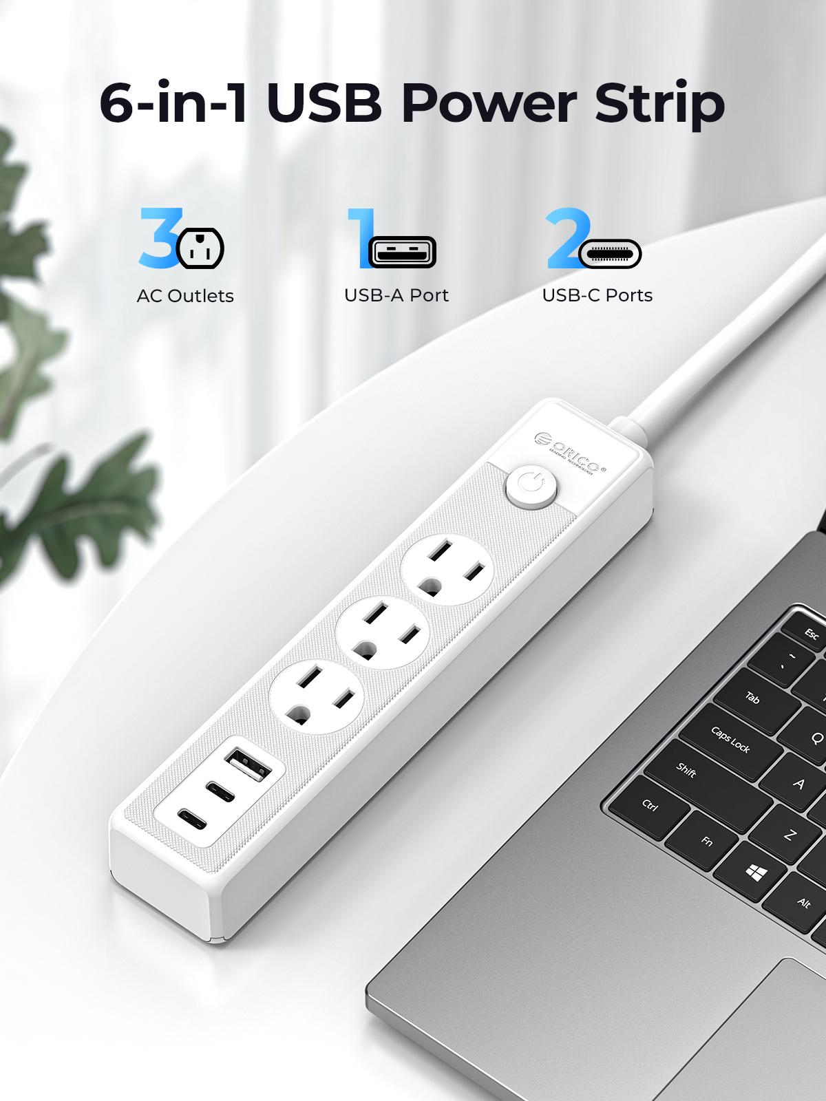 ORICO Flat Plug Power Strip