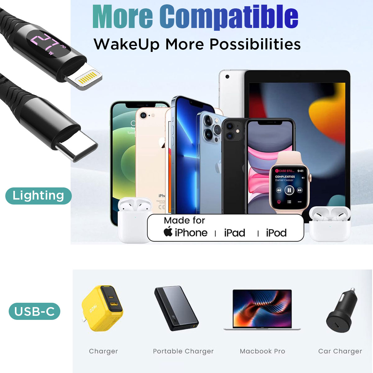 Type c to Lightning Cable