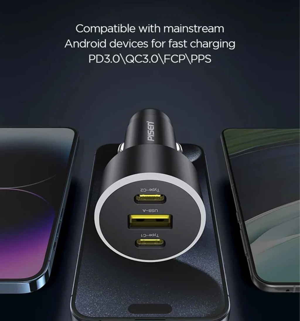PISEN TP-C79 60W Multi-port Fast Charging Car Charger