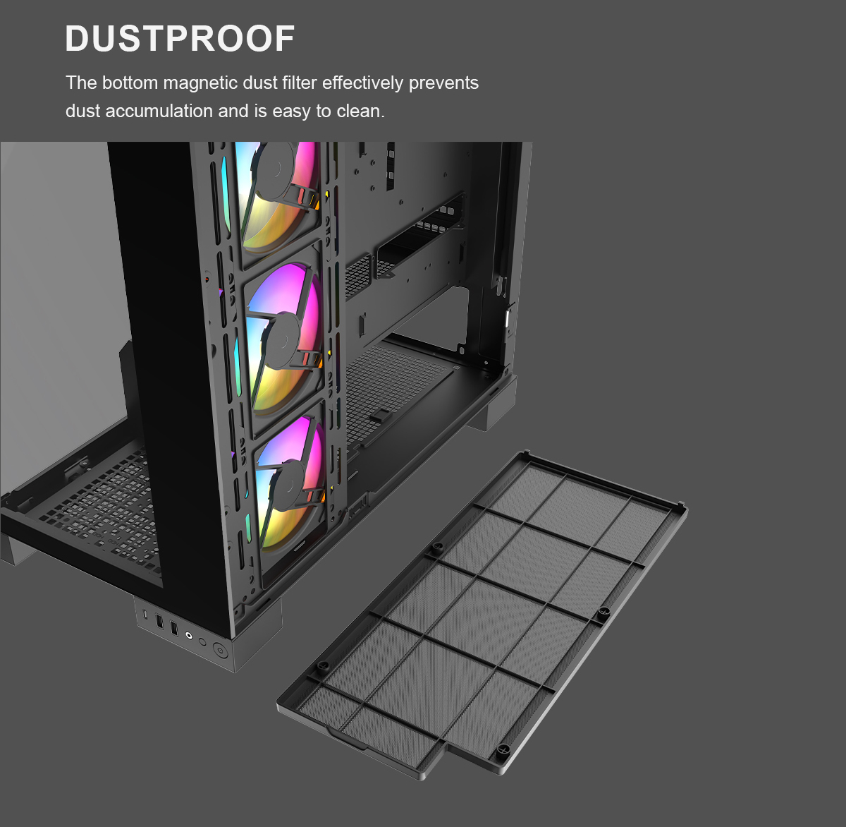 DIYPC Vanguard-F2-Pro Black Gaming Computer Case