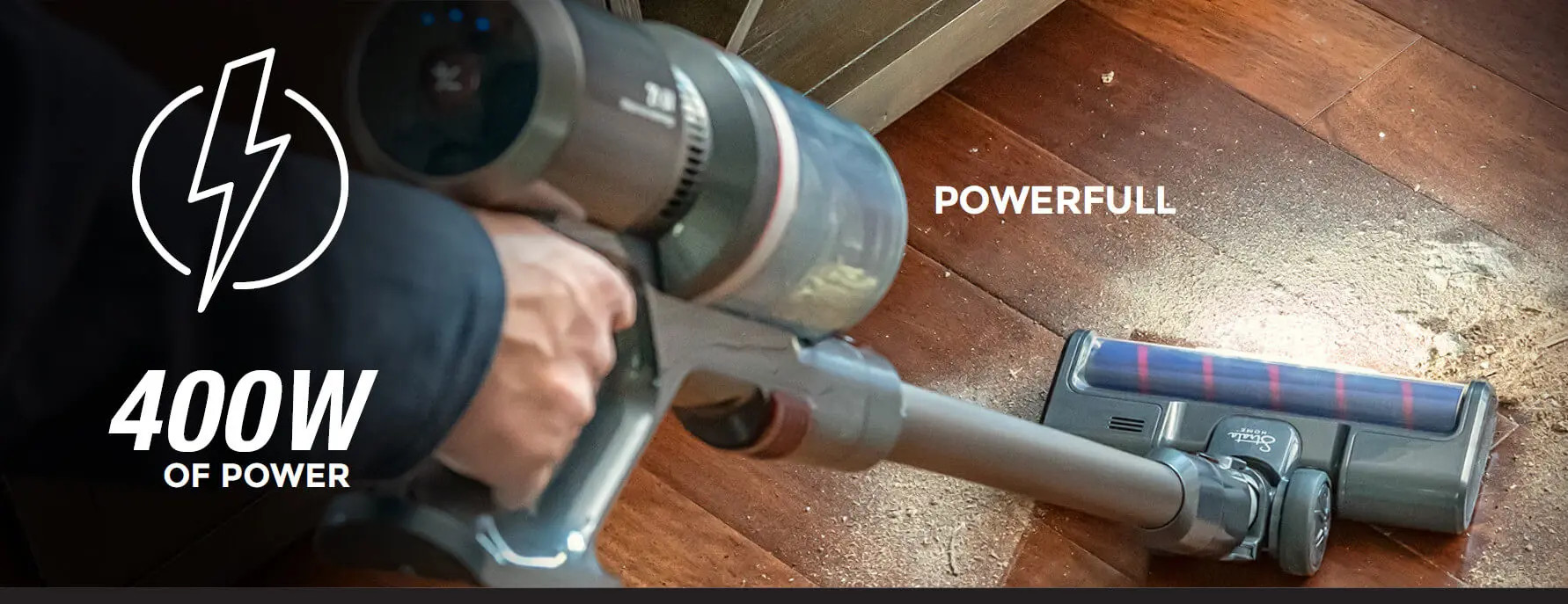 Monoprice Strata Pro Cordless Stick Vacuum Cleaner, 400W Power, 3 Power