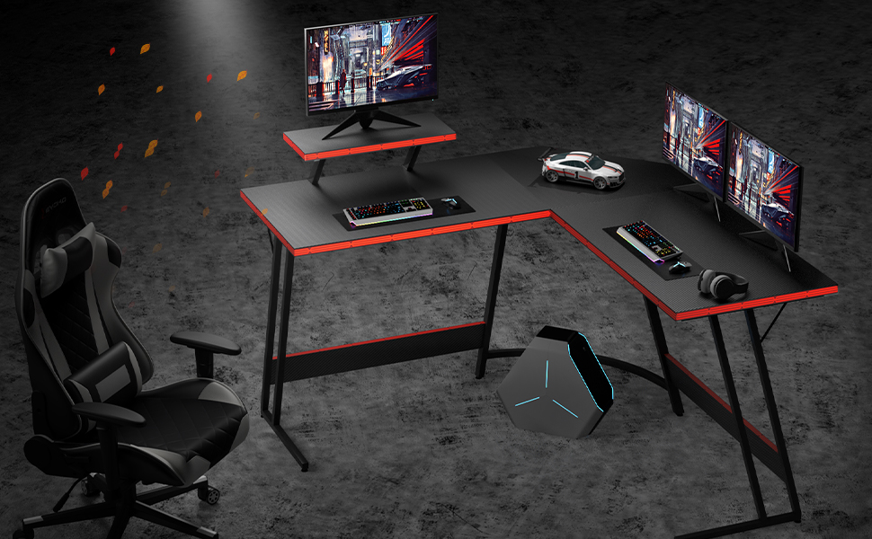 LACOO L Shaped Gaming Desk 51 in. Computer Corner Desk PC Gaming