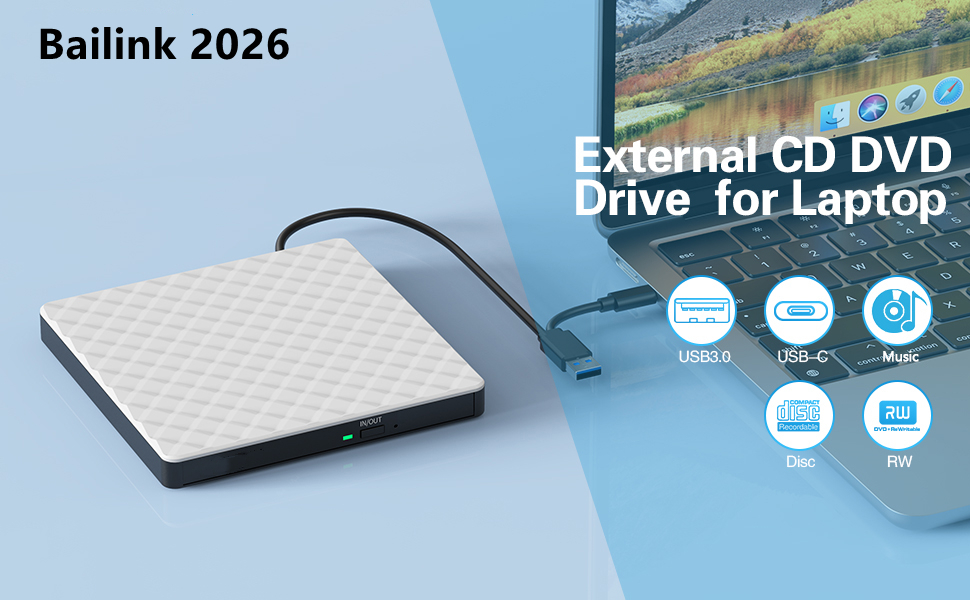External CD/DVD Drive for Laptop