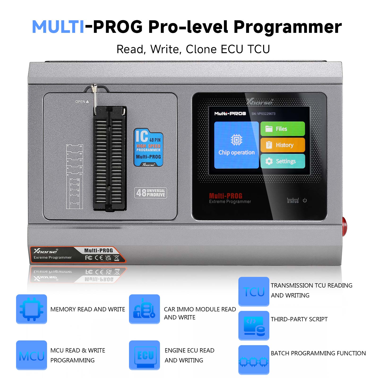 What is the new feature of Xhorse Multi-Prog Programmer ECU Programmer?