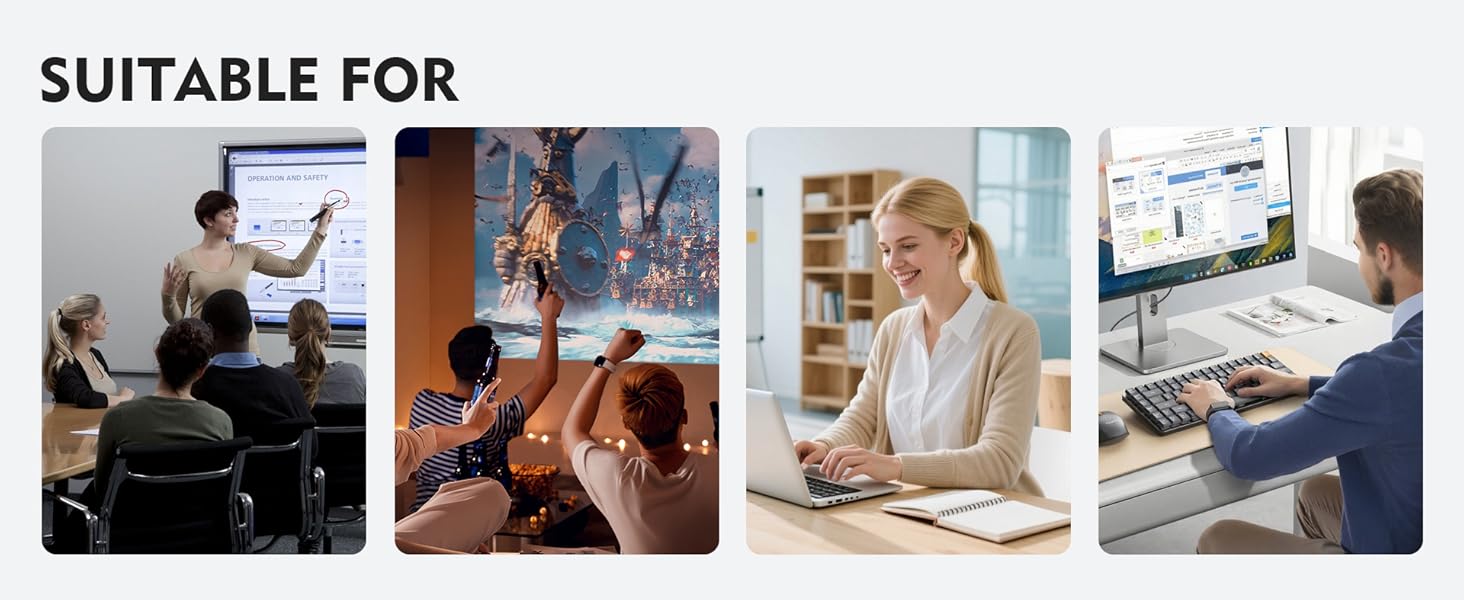 Multi-Function External CD/DVD Drive with 3 USB A, 1 USB C & SD Card Reader, Portable DVD Player Bur