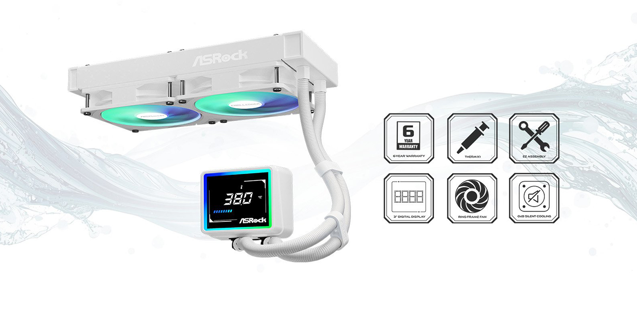 ASRock Challenger White 240 Digital AIO Liquid Cooler