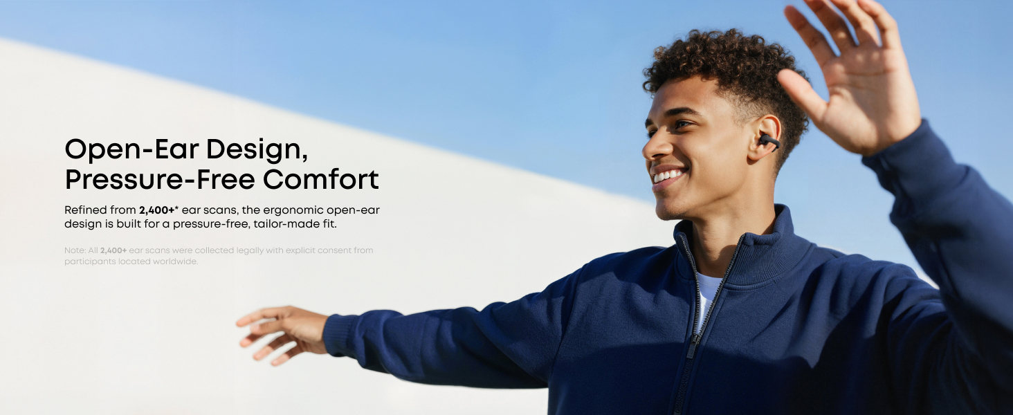 Open-Ear Design, Pressure-Free Comfort