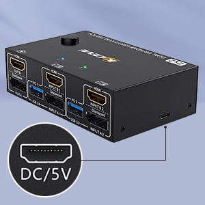 Optional DC 5V power supply It is convenient for you to use high-power USB devices (such as HDD, dig