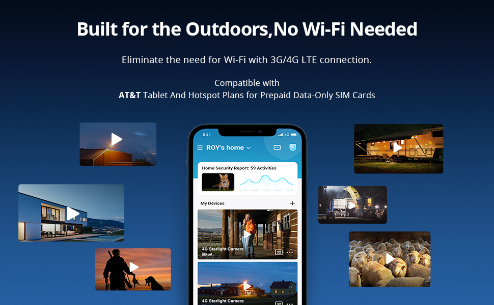 eufy 4G LTE Cellular Security Camera w/ SIM Card 2K HD Outdoor Starlight  Camera