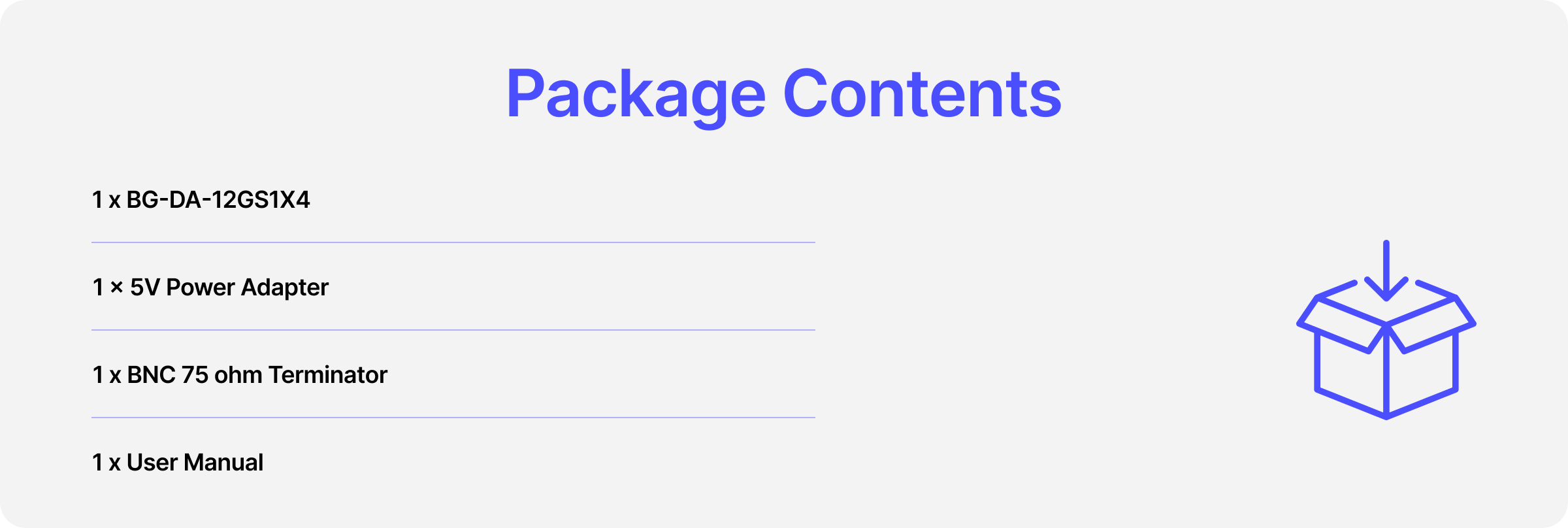package contents