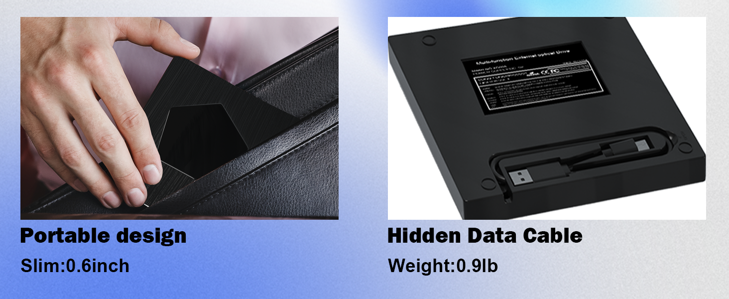 External Blu Ray Drive, USB 3.0 & Type-C Blu Ray Burner, DVD+/-RW BD CD DVD Player