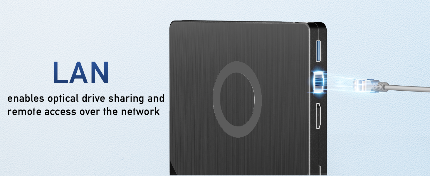 8 in 1 External Bluray/DVD Drive for Laptop PC, External CD/DVD Drive Support 100G Disc 3D