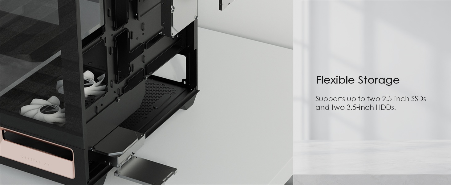 Formula V Line Crystal Z3 Plus White Mid-Tower ATX PC Case