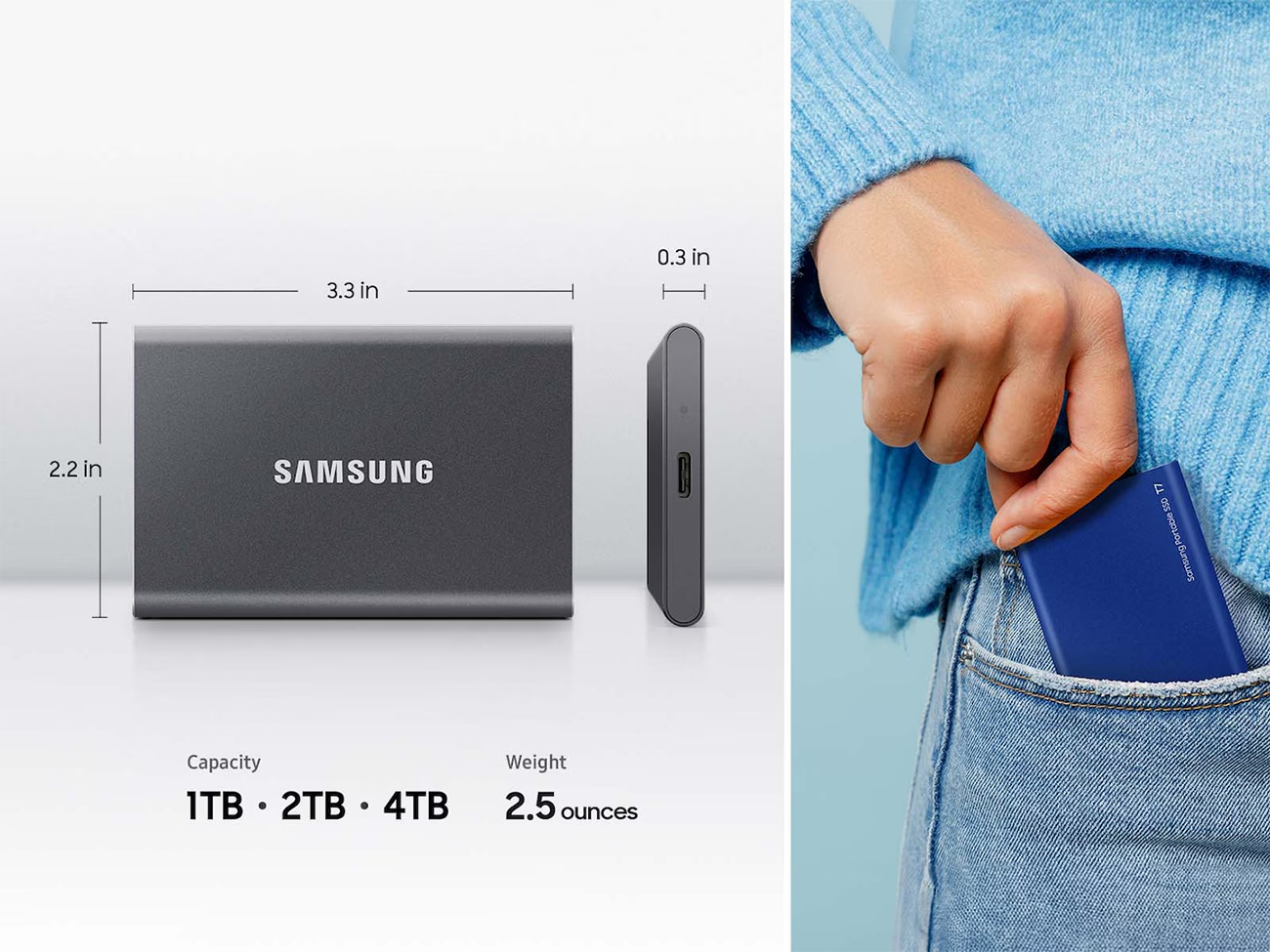 Samsung Portable SSD T7 USB 3.2 Gen 2