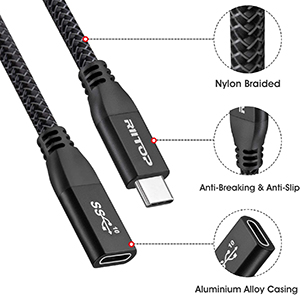 usb type c male to female cable cord 10Gbps