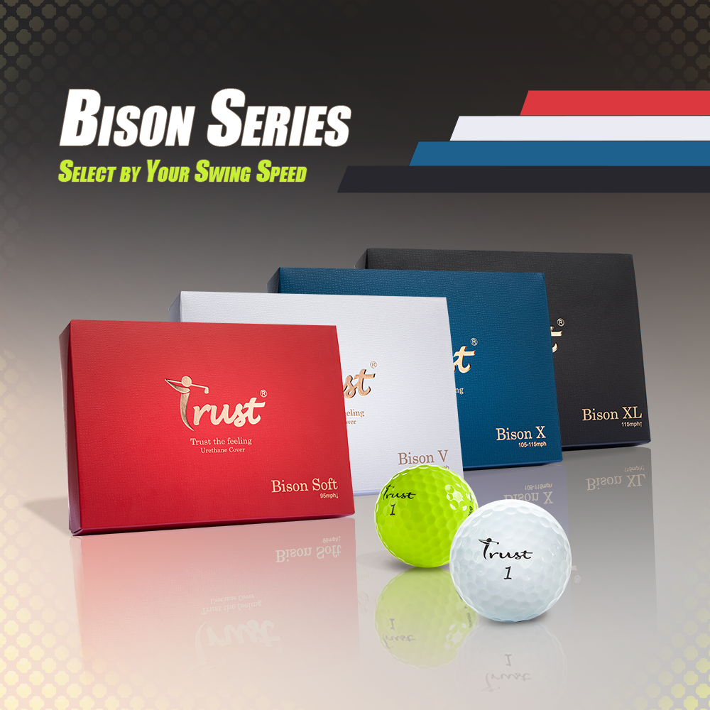 Trust Bison Soft, Urethane Covered for Swing Speed 95 mph or Slower, 3  Piece Golf Ball, Super Soft Feel, Green Side Control with Distance, for  Every Golfers who Love Softer Feeling- Yellow