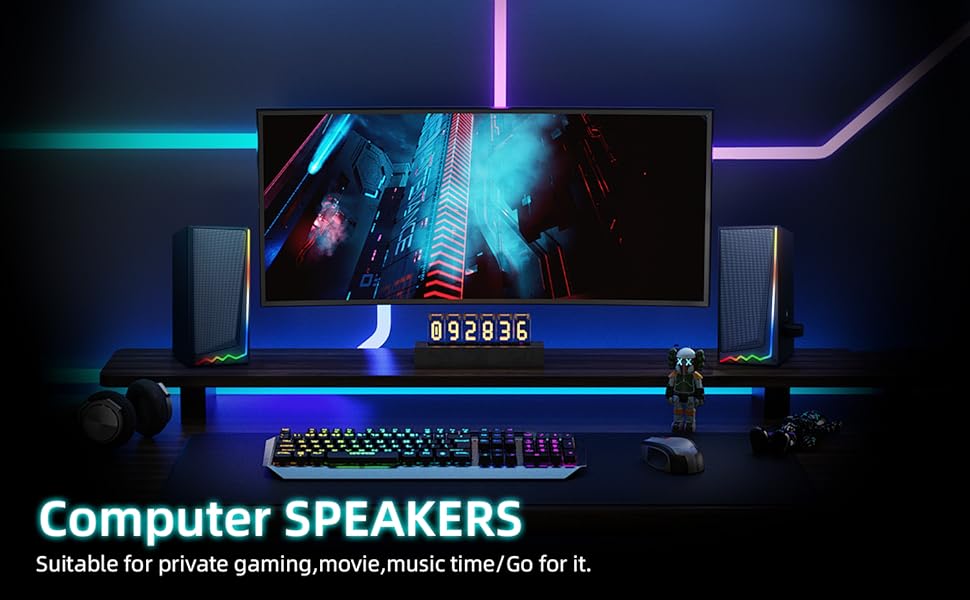 NO Drivers Needed and NO Sound Delay,the computer speaker comes with 3.5mm audio interface which are