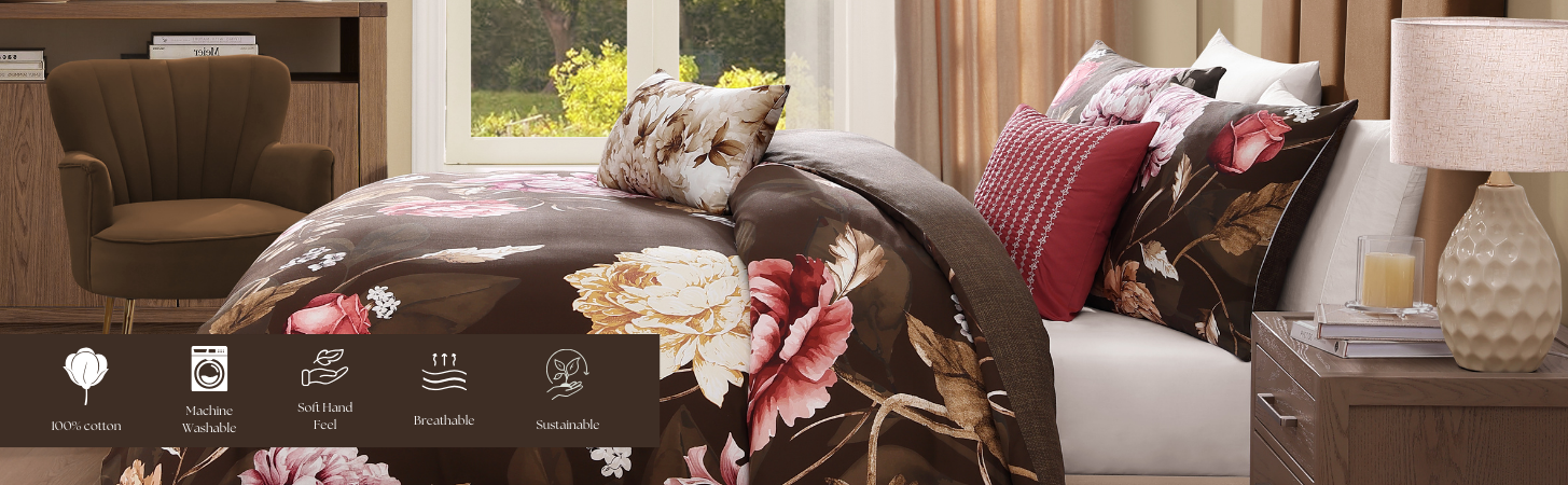 Floral Garden on Mocha