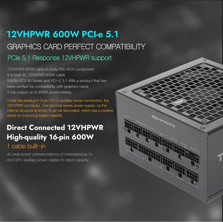 darkFlash PMT850, 850W Fully Modular Power Supply, 80 PLUS Gold & Cybenetics Platinum Certified