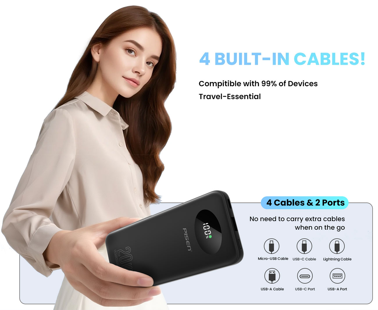 PISEN MagiPi 10000mAh Wireless Powerbank