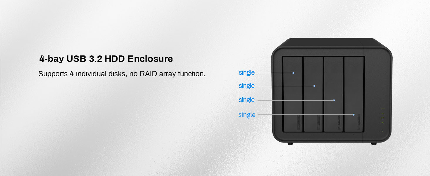 4-bay Single Disk Storage