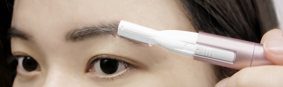 URBANER Electric Eyebrow Trimmer/Razor for Women, Professional Facial Hair Remover, Battery Powered,