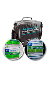 SatelliteSale Kit of Amphenols Tech Service Bag, Reel, and 500' Cables