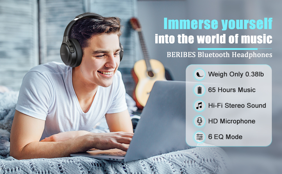 BERIBES WH202A Bluetooth Headphones Over Ear