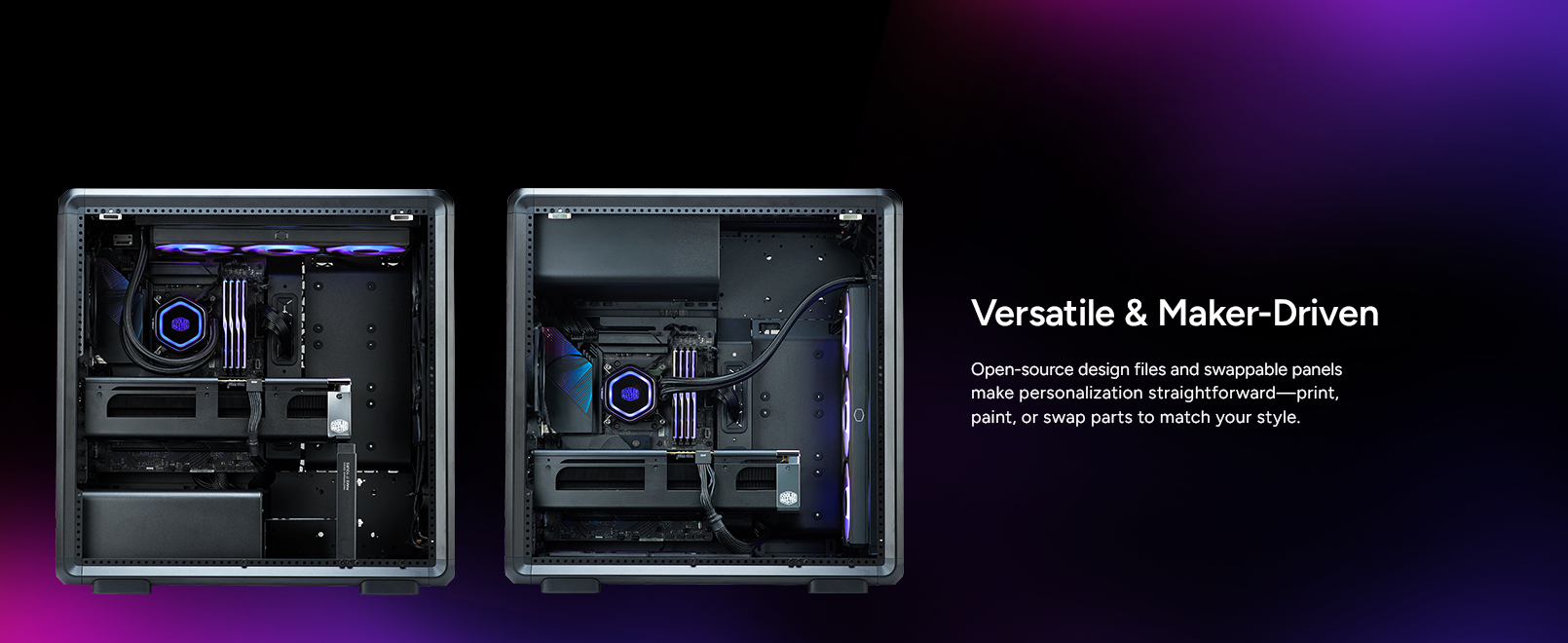 Cooler Master MasterFrame 600 Black ATX Mid-Tower PC Case