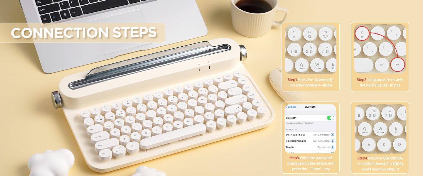 How to connect the keyboard