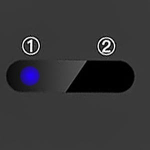 low profile indicator light Two blue LED indicators allow you to find the switch at a glance and ide