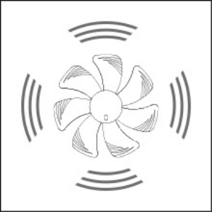 Vibration-free installation for lower noise emission