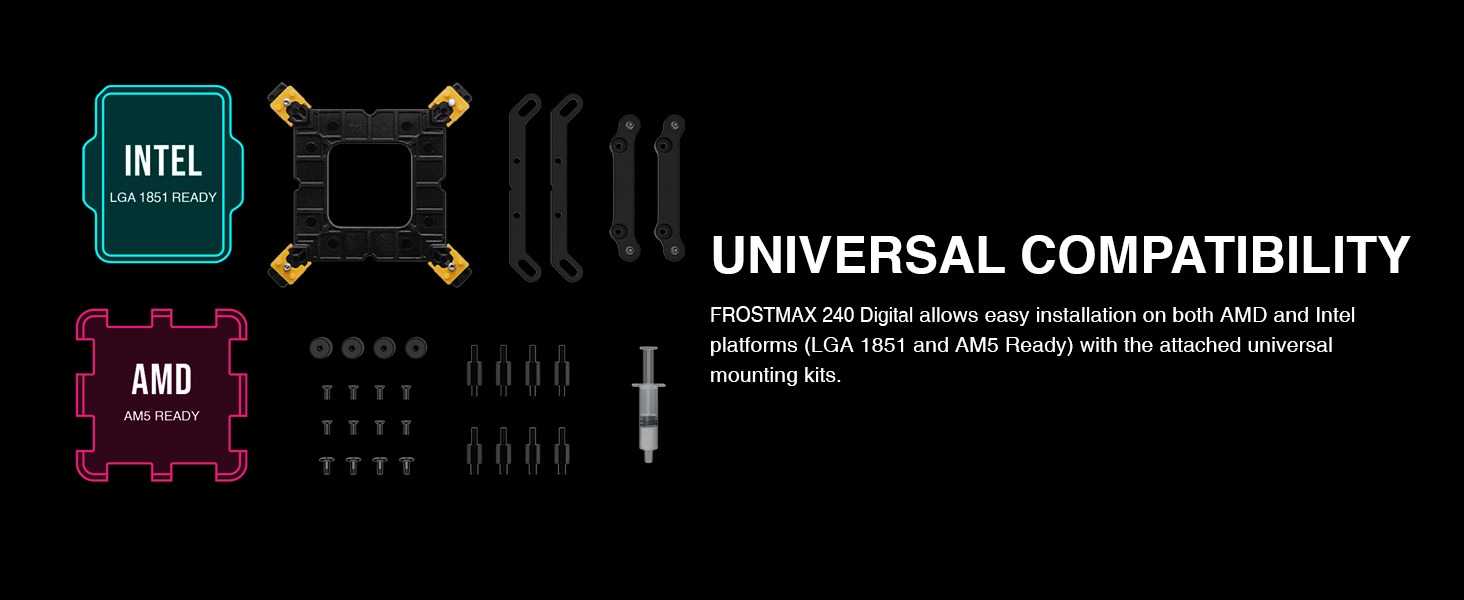 Rosewill FROSTMAX 240mm Digital ARGB AIO CPU Cooler